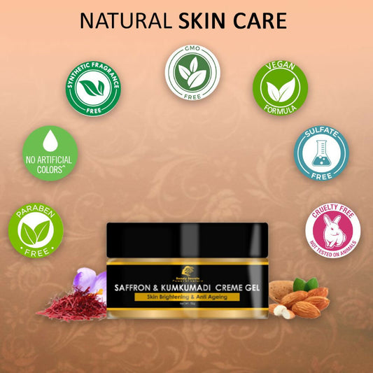 Beauty Secrets Saffron & Kumkumadi Face Cream Gel - Swadesiicart