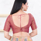 Joban Fashion Magenta Tissue Elbow Sleeveless Back Open Blouse - Swadesiicart