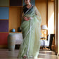 Vamsee Manbhari Green Organza Saree - Swadesiicart