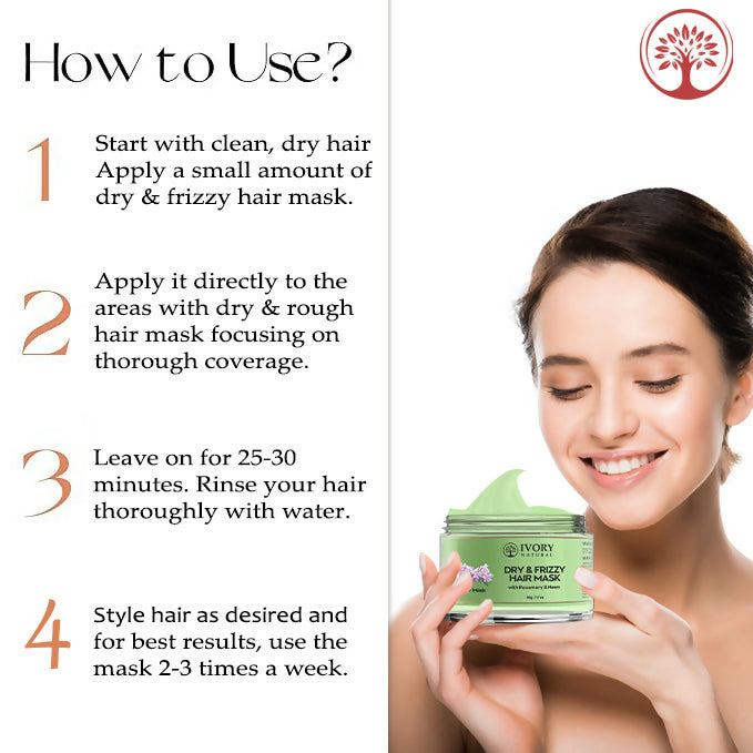 Ivory Natural Dry Rough Hair Mask For Smooths Hair, Frizz Reduction | Swadesiicart