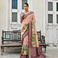 Vishnu Weaves Women's Coffee Soft Tussar Silk Saree with Blouse - Swadesiicart