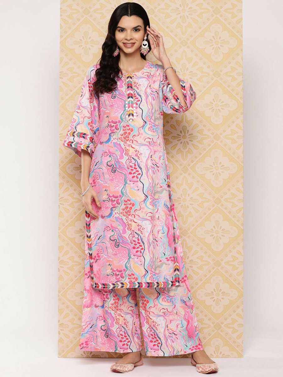 Ahalyaa Women's Traditional wear Kurta Set - Multi | Swadesiicart