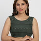 Shree Shyam Fashion Linen Cotton Dark Green Saree