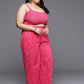 Ahalyaa Women's Traditional wear Co-ords - Pink - Swadesiicart