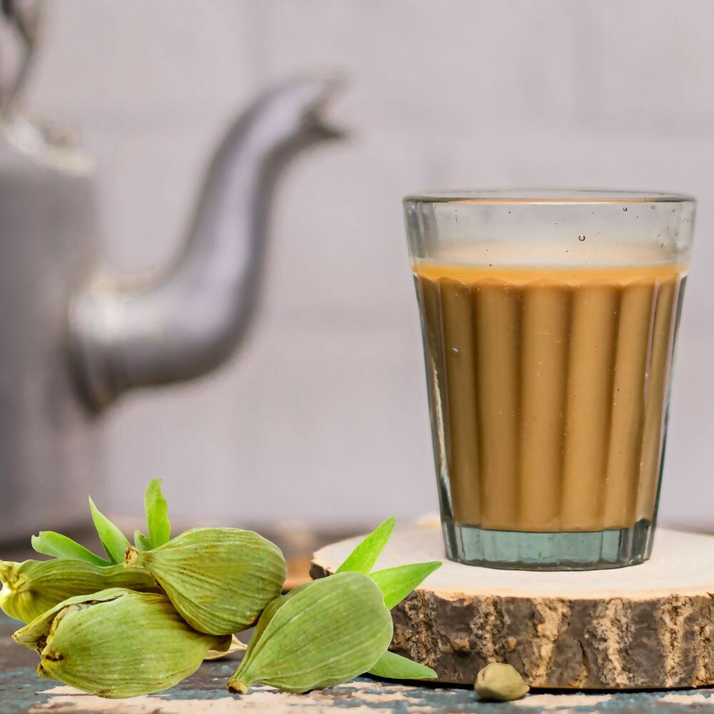 Satvi Wellness Cardamom Tea | Elachi tea | Natural Cardamon with Black Tea - Swadesiicart