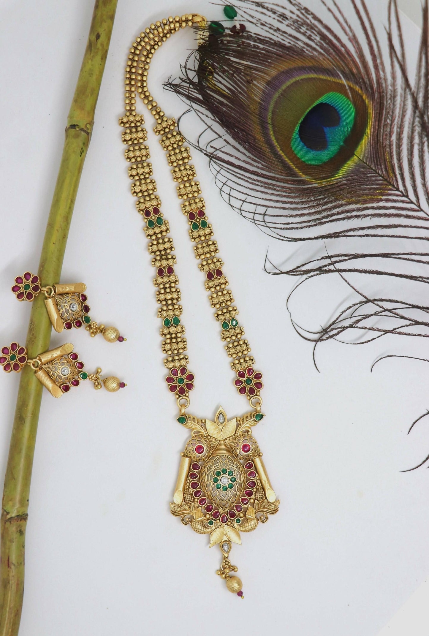Joban Fashion Brass With Rajwadi Polish Necklace Set | Swadesiicart