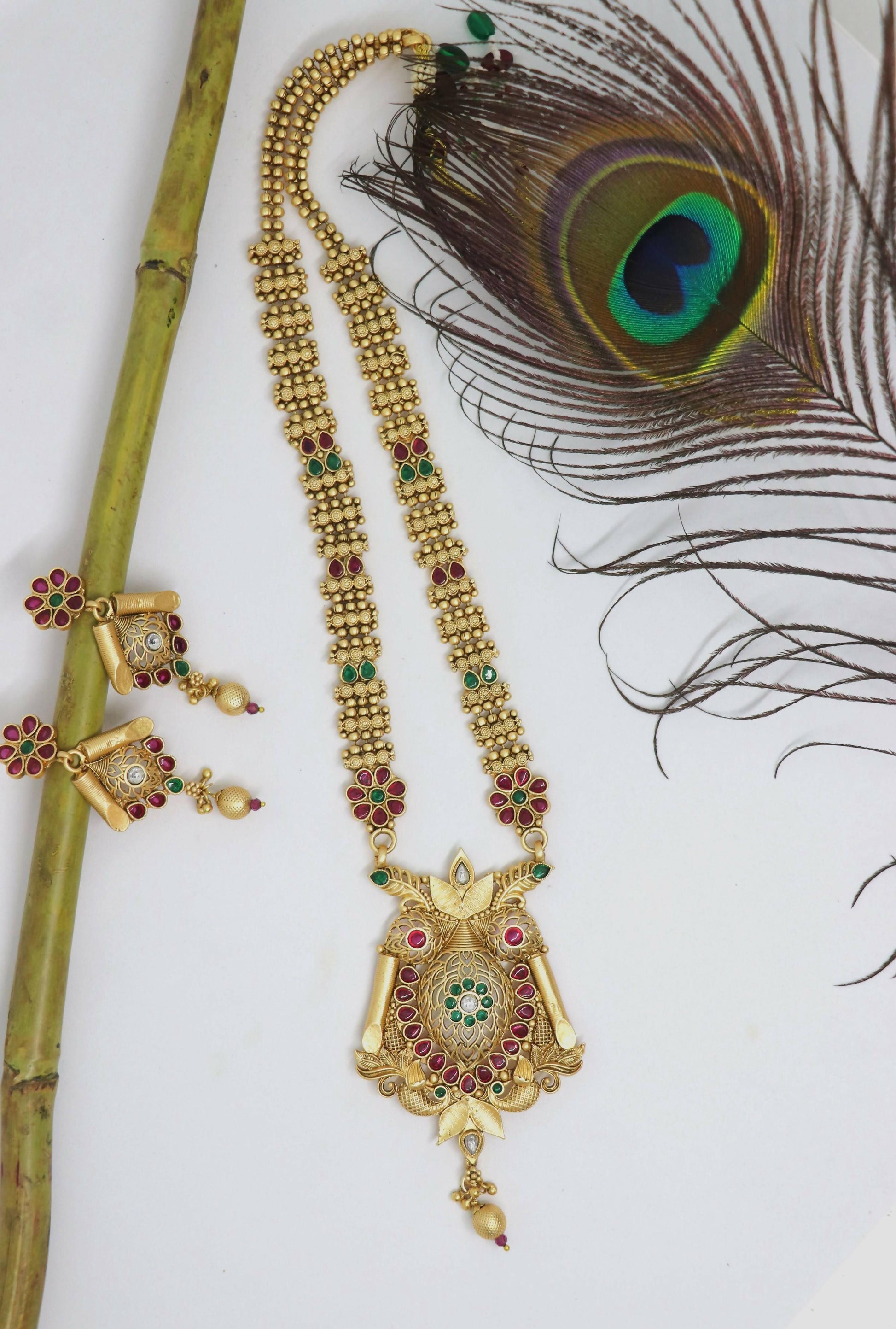 Joban Fashion Brass With Rajwadi Polish Necklace Set | Swadesiicart