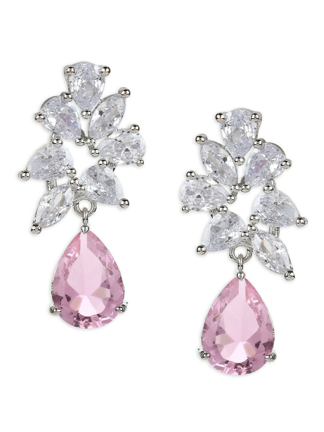 Champagne Stone Earrings- Ruby Raang | Swadesiicart