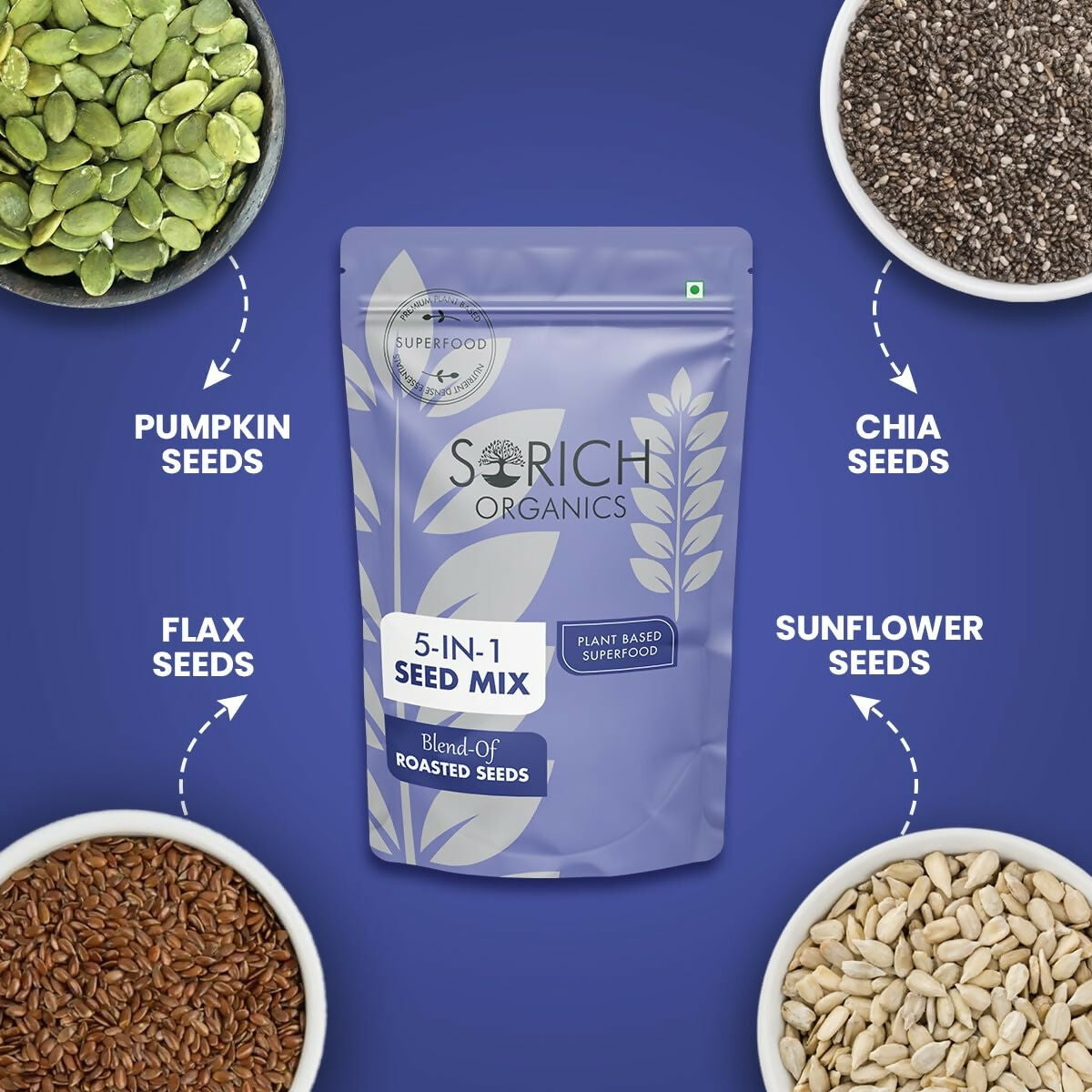 Sorich Organics 5 in 1 Seed Mix - Swadesiicart