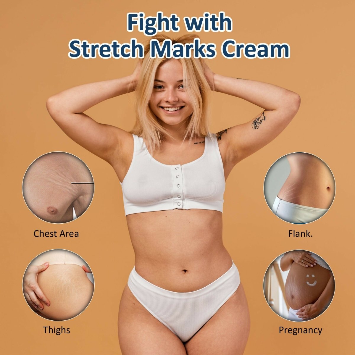7 Days Natural Stretch Marks Scar Removal Cream Oil - Swadesiicart