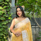 Vamsee Palak Saavi Yellow Organza Saree - Swadesiicart