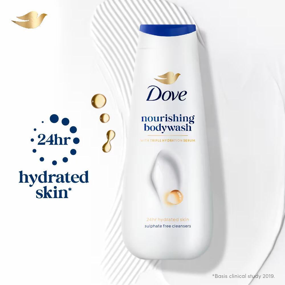 Dove 24 Hr Hydrated Skin Nourishing Body Wash For Soft Smooth Skin - Swadesiicart