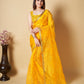 Vamsee Anya Yellow Organza Saree - Swadesiicart