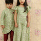 Lil Drama Boys Ethnic Kurta Pyjama - Green | Swadesiicart