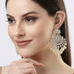 NVR Women Gold-Polished Kundan Chandbali Earrings | Swadesiicart