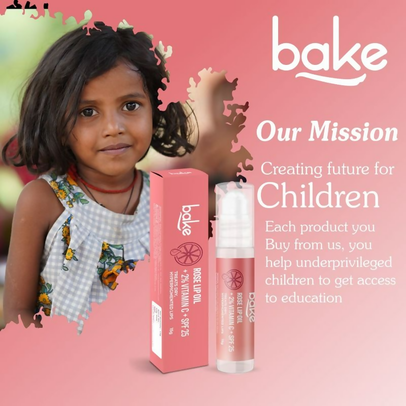 Bake 2% Vitamin C Tinted Rose Lip Oil Spf 25 Pa+++ | Swadesiicart