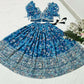 Jyoti Fashion Beautiful Blue Faux Georgette Digital Printed with Sequins Embroidered Kids Lehenga Choli Set | Swadesiicart