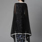Ahalyaa Women's Black Color Crepe Digital Print Top Skirt With Shrug | Swadesiicart