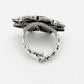 NVR Women's Silver-Toned Floral Shape Adjustable Finger Ring | Swadesiicart