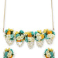 Flower Jewellery Gold-Polished Turquoise Blue Floral Jewellery Set - Ruby Raang - Swadesiicart