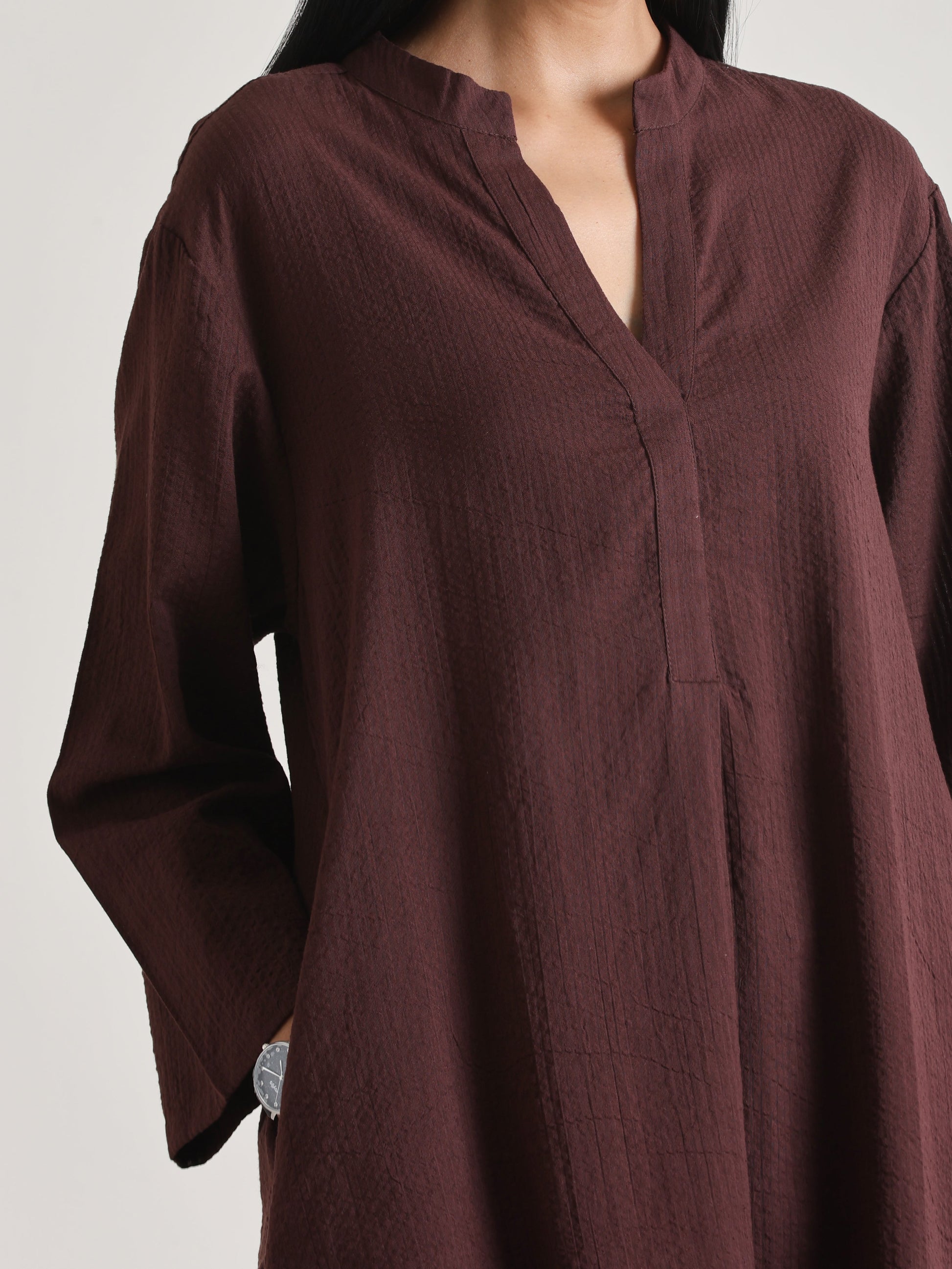 trueBrowns Cola Brown Relaxed Fit Co-Ord Set - Swadesiicart