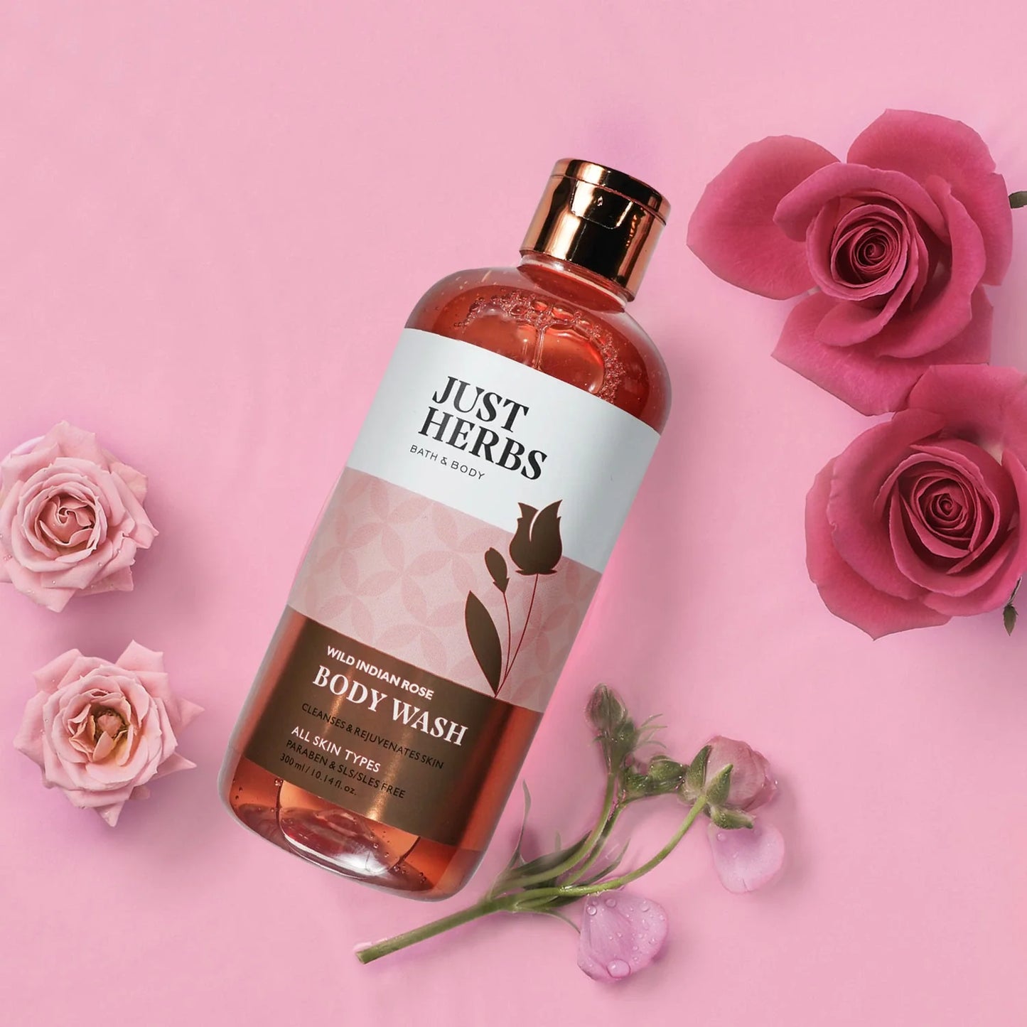Shatpatri Wild Indian Rose - Gentle Body Wash 300ml