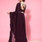 Ahalyaa Ruffled Poly Georgette Saree | Swadesiicart