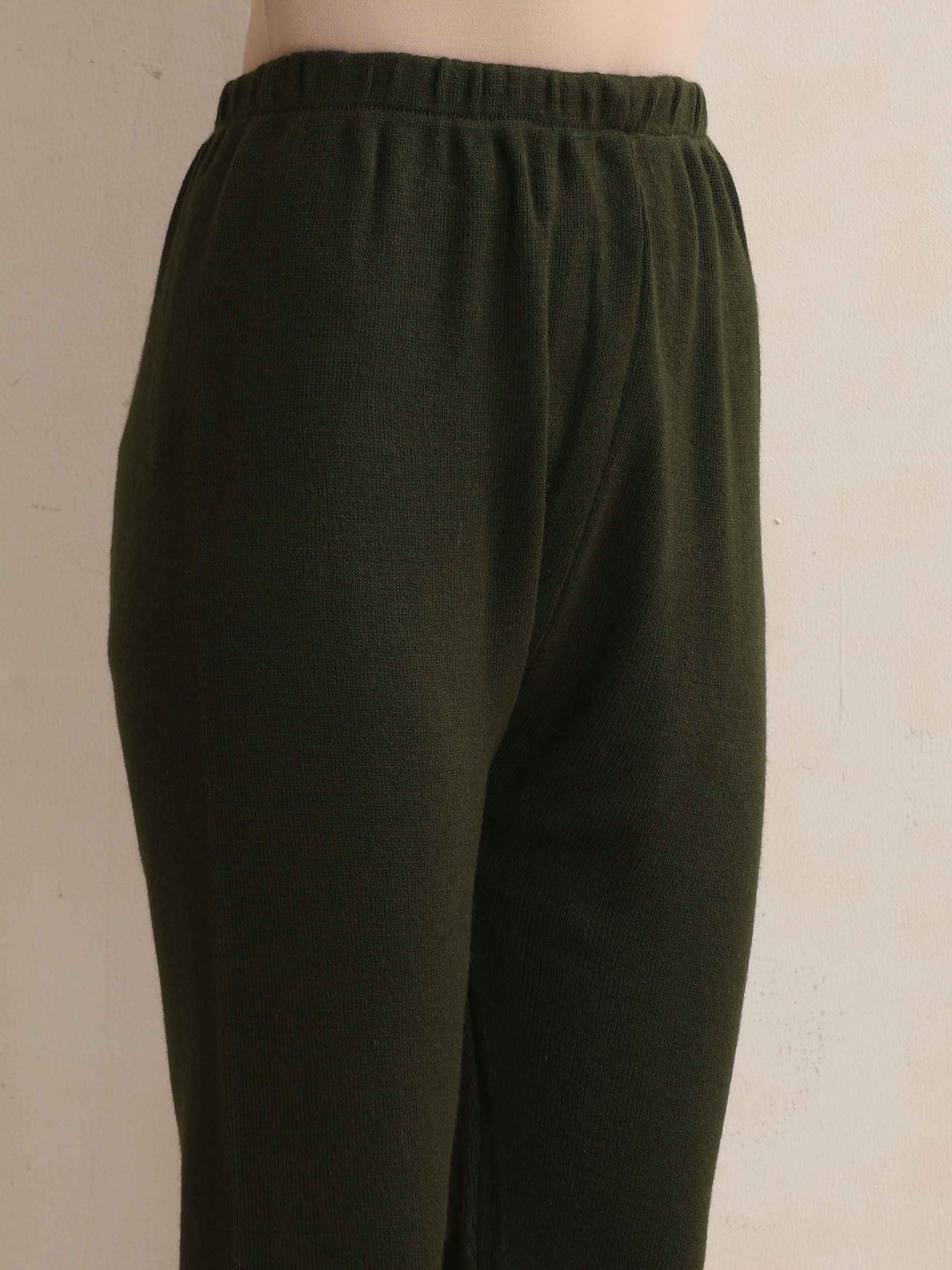 trueBrowns Green Woollen Leggings | Swadesiicart