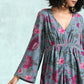 trueBrowns Grey Printed Velvet Co-Ord Set - Swadesiicart
