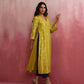 trueBrowns Lime Viscose Silk Kurta Set | Swadesiicart