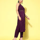 Ahalyaa Women Printed Regular Gotta Patti Kurta with Trousers | Swadesiicart