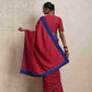 trueBrowns Red Silk Ready To Wear Saree | Swadesiicart
