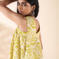 trueBrowns Lime Cotton Ikat Sleeveless Co-ord Set - Swadesiicart