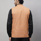 Even Apparels Men's Orange Nehru Jacket With Welt Pockets | Swadesiicart
