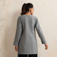 trueBrowns Grey Winter High Slit Top | Swadesiicart