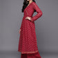 Ahalyaa Women Maroon Floral Empire Kurta with Palazzos | Swadesiicart