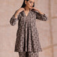 trueBrowns Clay Dabu Geometric Print Cotton Pleated Co-Ord Set - Swadesiicart