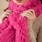 InWeave Women's Light Pink Faux Fur Neck Warmer - Swadesiicart
