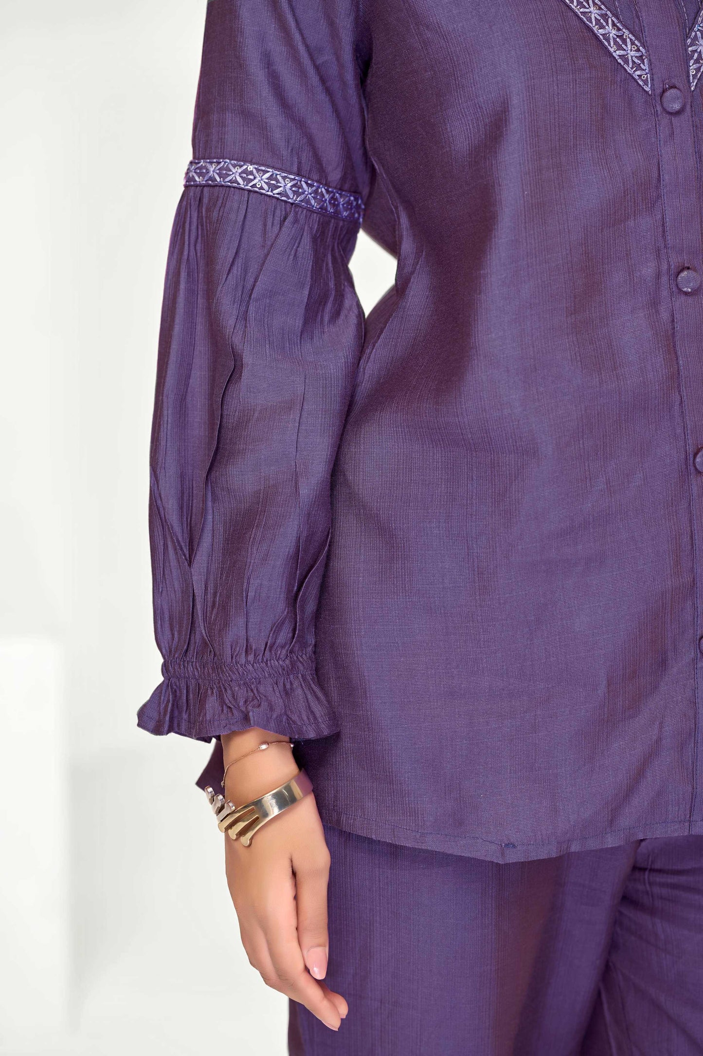 BulBul Mahi Purple Co-Ord Set - Swadesiicart