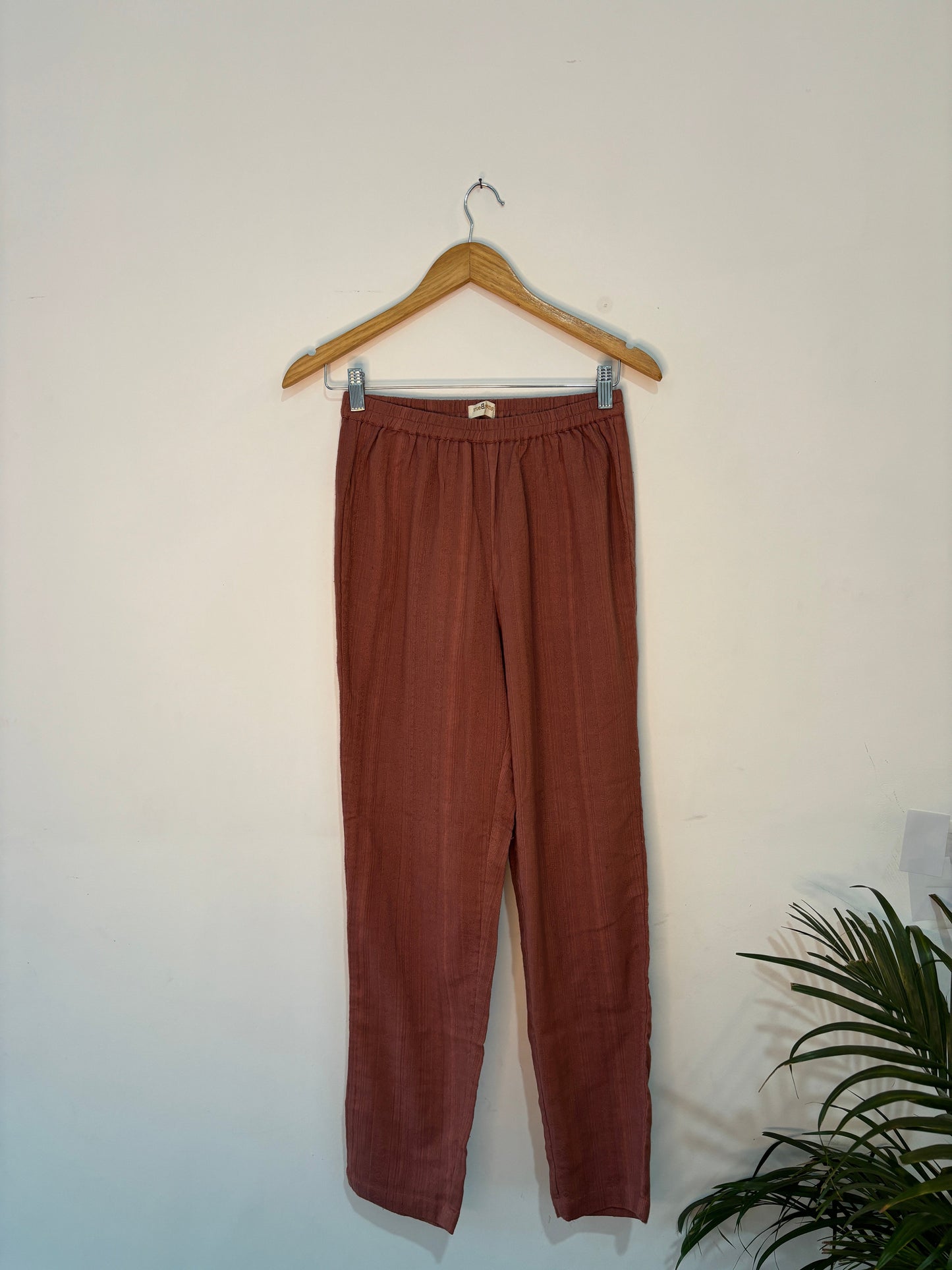 trueBrowns Pink Gauze Dobby Co-ord Set - Swadesiicart