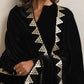trueBrowns Black Velvet Gota Patti Stole | Swadesiicart