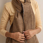 trueBrowns Brown Check Woollen Stole | Swadesiicart