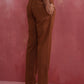 trueBrowns Men's Brown Cotton Twill Pants | Swadesiicart
