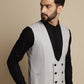 Even Apparels Men's Grey Double Breast Waistcoat | Swadesiicart