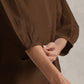 trueBrowns Brown Cotton Blend Short Kurta | Swadesiicart