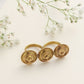 trueBrowns Brass Textured Two-Finger Ring | Swadesiicart