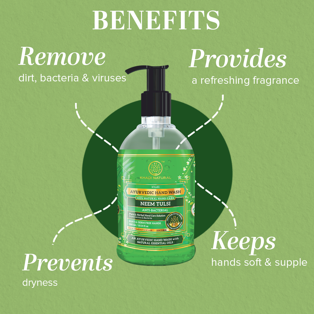 Khadi Natural Anti-Bacterial Neem Tulsi Handwash - 300ml