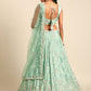House of Panchhi Sea Green Georgette heavy Sequinse embroidery Lehenga choli & Dupatta | Swadesiicart