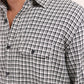 Xkind White Textured Checks Overshirt/ Shirt | Swadesiicart