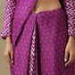 trueBrowns Purple Bandhani Printed Silk Ready to Wear Saree with Belt | Swadesiicart